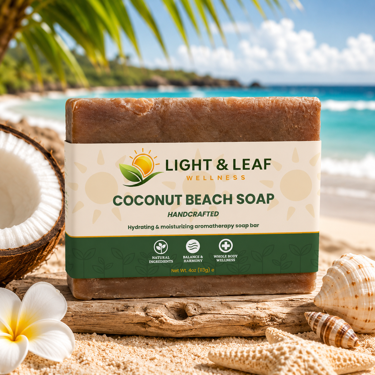 Coconut Beach Soap | Tropical Moisturizing Bar