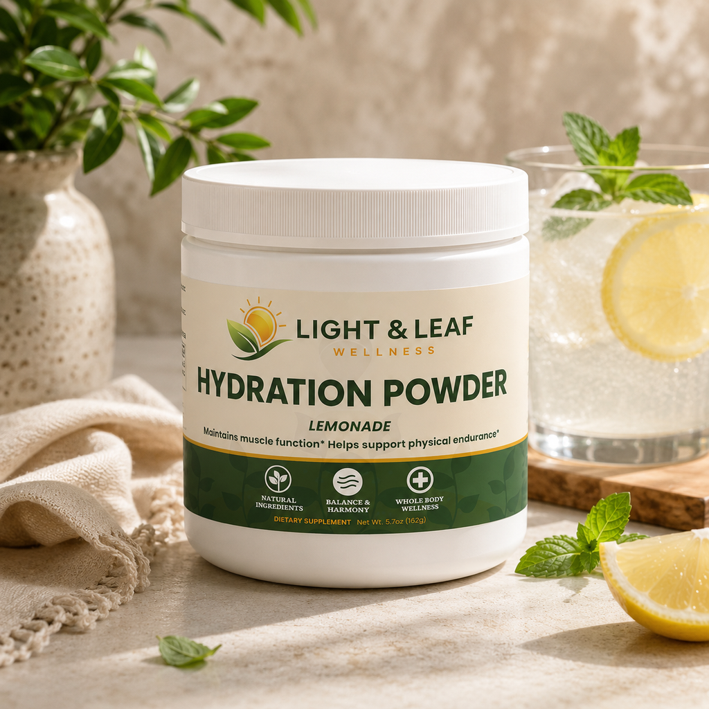 Hydration Powder – Lemonade | Electrolyte & Daily Hydration Drink Mix | Light & Leaf Wellness