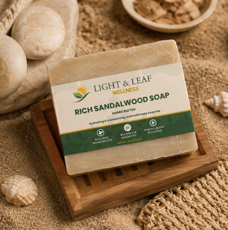 Rich Sandalwood Soap | Grounding Aromatherapy Bar