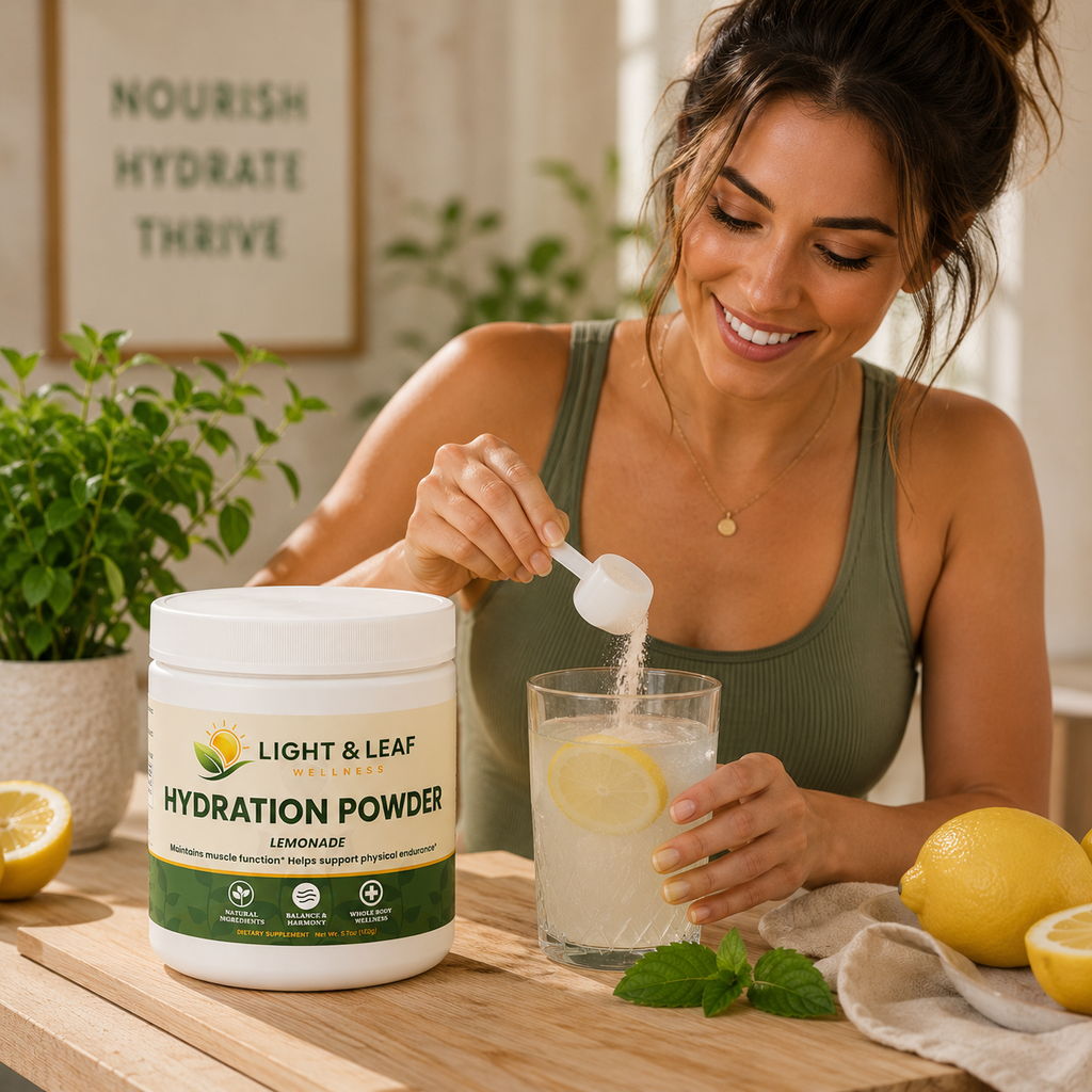 Hydration Powder – Lemonade | Electrolyte & Daily Hydration Drink Mix | Light & Leaf Wellness