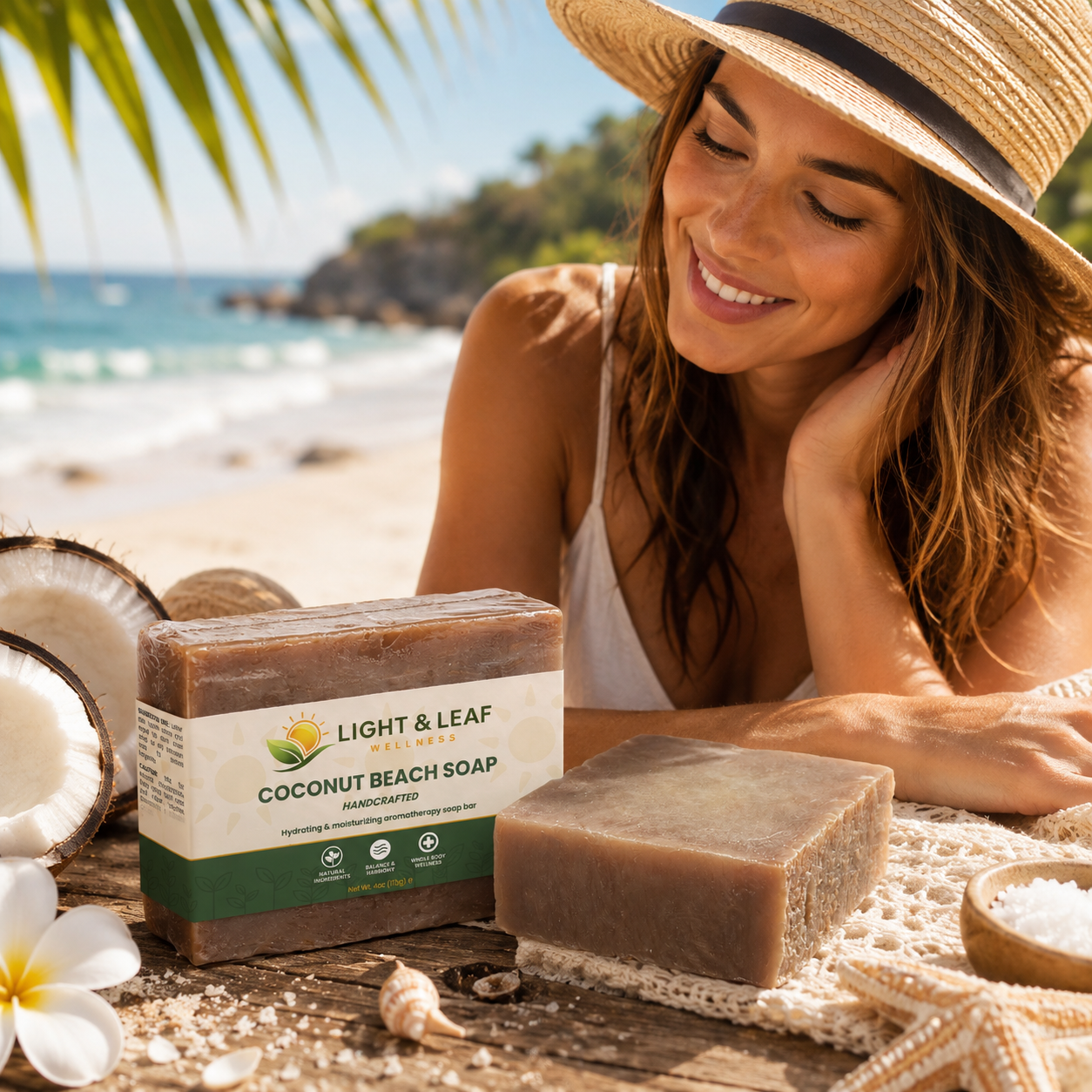 Coconut Beach Soap | Tropical Moisturizing Bar