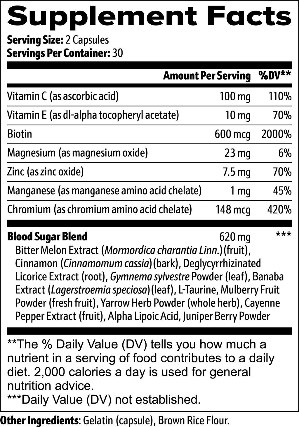 Normal Blood Sugar Support | 60 Capsules